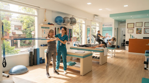 Instalaciones luminosas de CIREC Kinesiología con equipamiento de rehabilitación